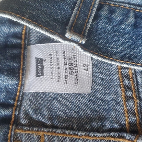 Levi's 569 Men's shorts Loose Straight Fit 42 waist Big & Tall - Picture 15 of 16